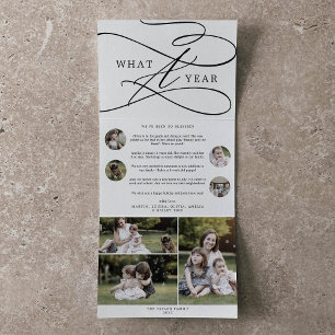 Carte De Fin D'année Trois Volets Romantique Quel An Noël Multiphoto