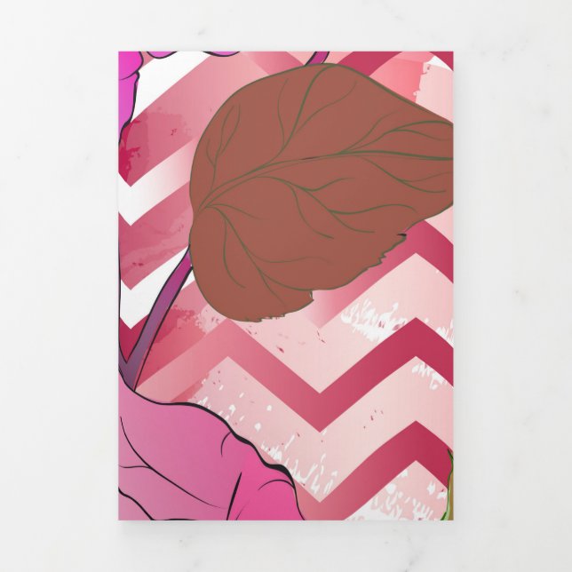 Carte De Fin D'année Trois Volets Rose 33 (Page de couverture)