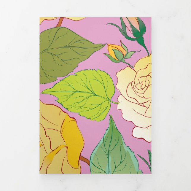 CARTE DE FIN D'ANNÉE TROIS VOLETS ROSE 6 (Page de couverture)