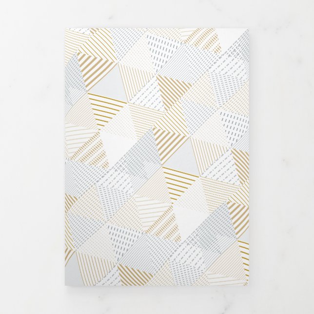 Carte De Fin D'année Trois Volets Triangles Motif 3 (Page de couverture)