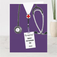 Carte de fin d'études d'infirmière diplômée de l'é