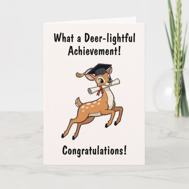 Carte de fin d'études pour cerf (Devant)