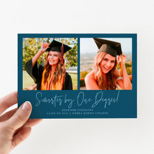 Carte de fin d'études Turquoise Multi Photo Un Deg