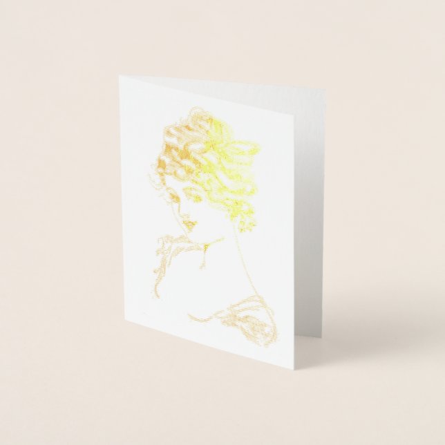 Carte de fiole Art Nouveau Lady Gold 1917 (Devant)