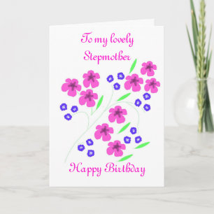 Carte de fleur d'anniversaire de belle-mère