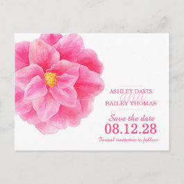 Carte de fleur de camélia rose pour sauvegarder la