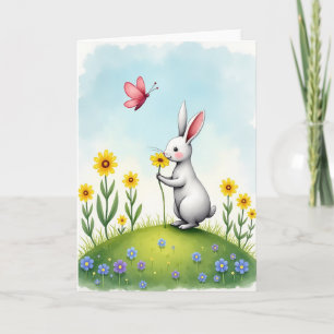 Carte de Fleur de Lapin Mignon