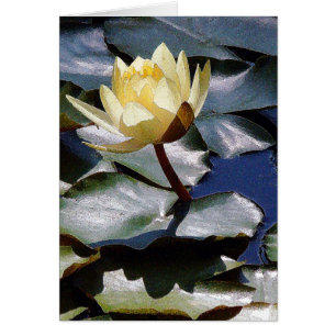 Carte de fleur de Lotus de l'eau