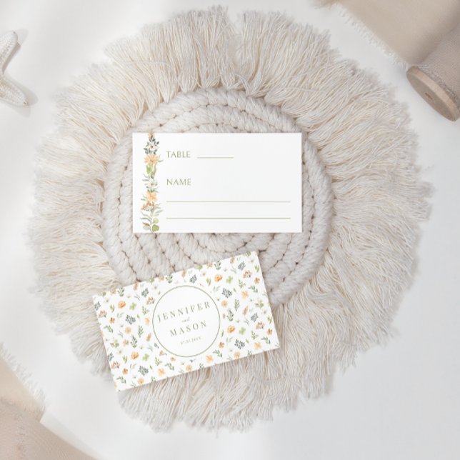 Carte de fleur sauvage à la vanille mariage plat (Créateur téléchargé)