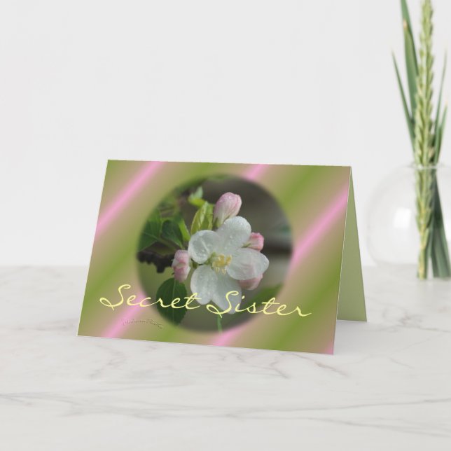 Carte de fleurs Apple Secret Sister - personnalise (Devant)