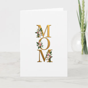 Carte de Fleurs d'Art au Nom Doré