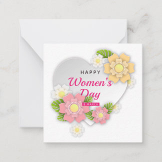 Carte de fleurs de la Journée des femmes