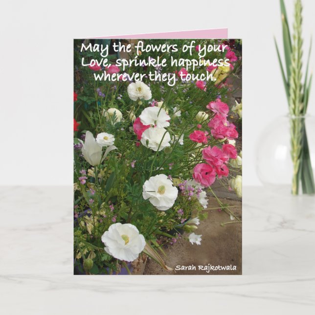 Carte de fleurs de votre amour en fleurs roses (Devant)