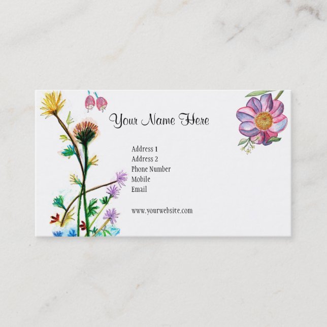 Carte de fleurs fraîches (Devant)