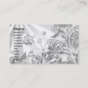 carte de fleurs monochromes