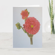 Carte de fleurs rouges