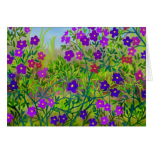 Carte de fleurs sauvages de pays