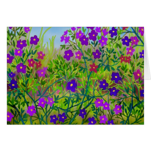 Carte de fleurs sauvages de pays (Devant horizontal)