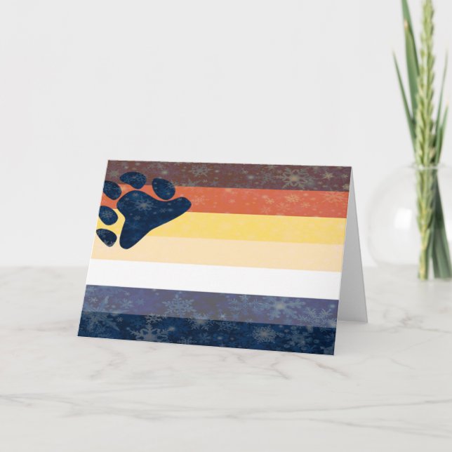 Carte de Flocon de neige de la fierté de l'ours (Devant)