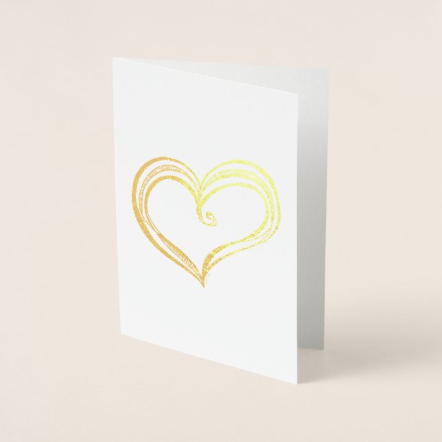 Carte de foil avec esquisse de cœur (Devant)