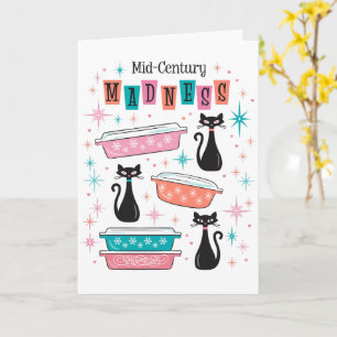 Carte de folie moderne du milieu du siècle Pyrex C