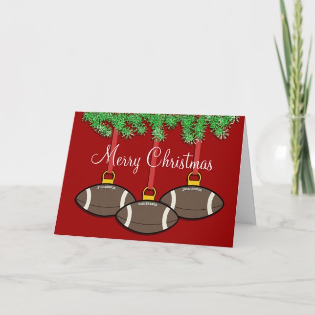 Carte de football de Noël (Devant)