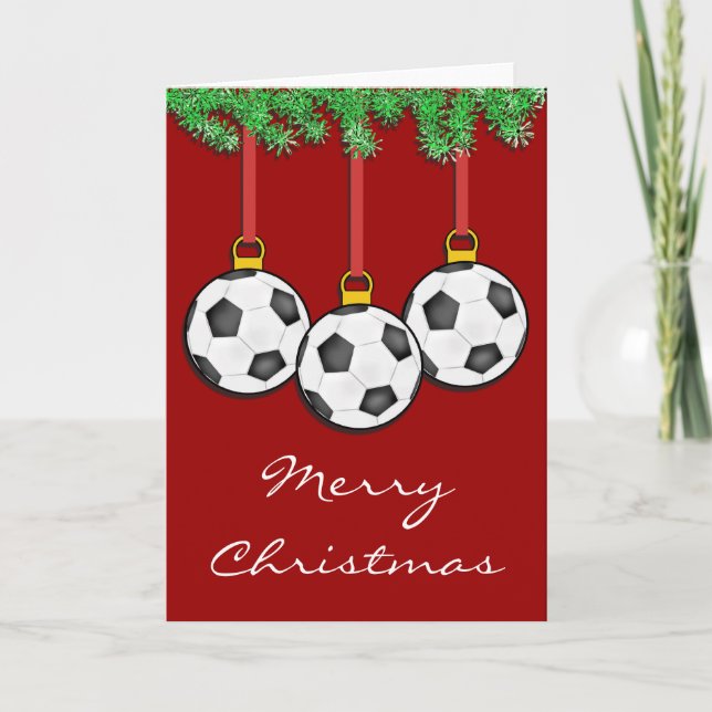 Carte de football de Noël (Devant)