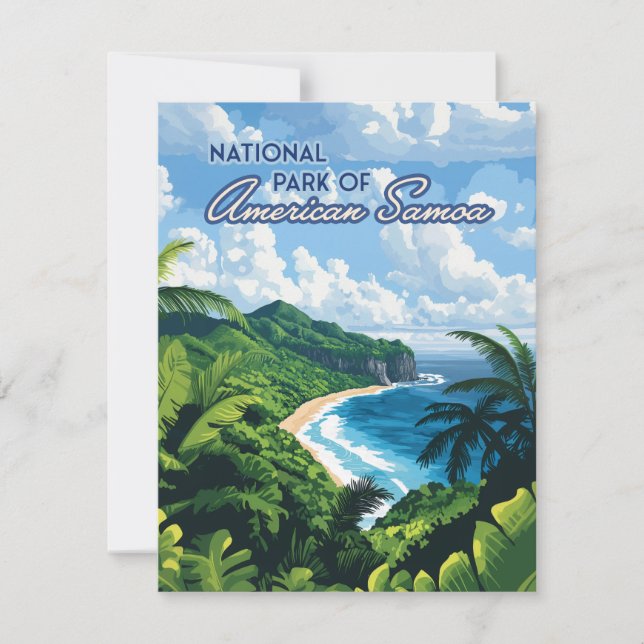 Carte de forêt du Parc National des Samoa Américai (Devant)