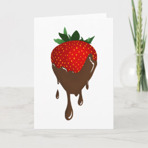 carte de fraise au chocolat