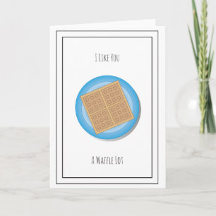Carte de fromage de Saint-Valentin - gaufre