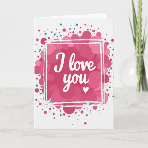 Carte de Fun Fuchsia Je T'Aime