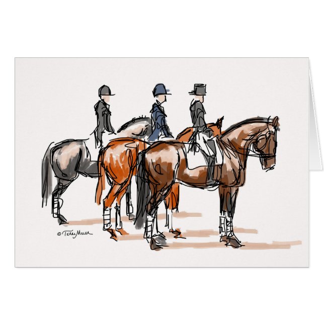 Carte de gagnants du dressage trois (Devant Horizontal)