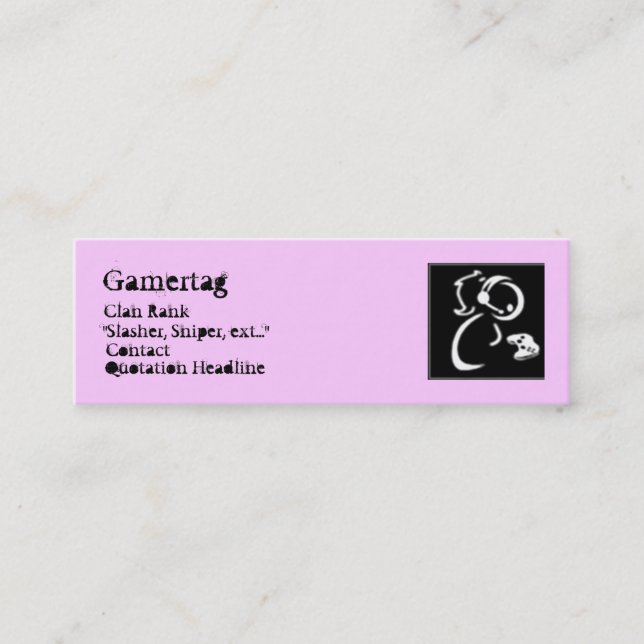 Carte de Gamer de CwG (Devant)