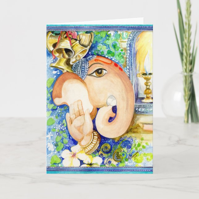 Carte de Ganesh Diwali de bonheur (Devant)