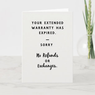 Carte de garantie expirée drôle