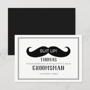 Carte de garçon d'honneur - Stache