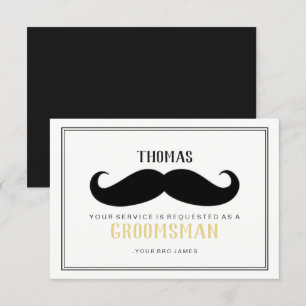 Carte de garçon d'honneur - Votre moustache