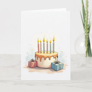 Carte de gâteau à égouttement festif