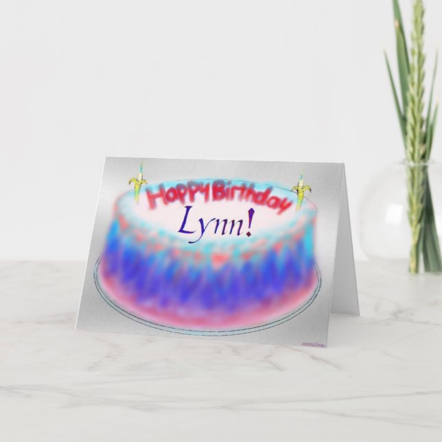 Carte de gâteau d'anniversaire de Lynn (Devant)
