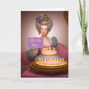 Carte de gâteau d'anniversaire Marie Antoinette co