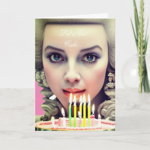 Carte de gâteau d'anniversaire Marie Antoinette co