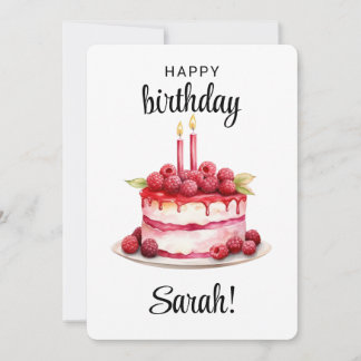 Carte de gâteau d'anniversaire personnalisée pour 