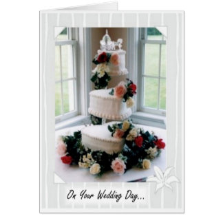 Carte de gâteau du jour de mariage