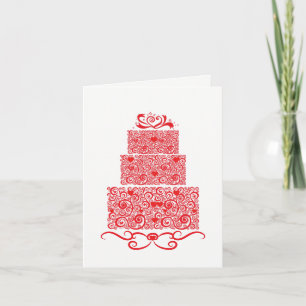 Carte de gâteau mariage