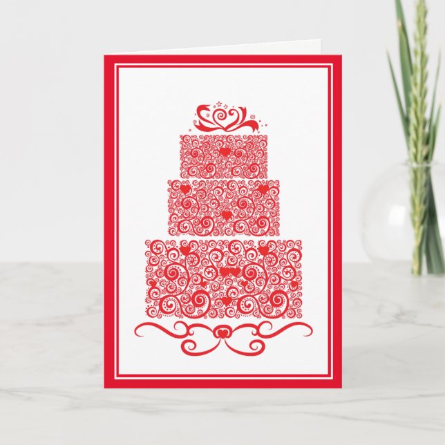 Carte de gâteau mariage (Devant)