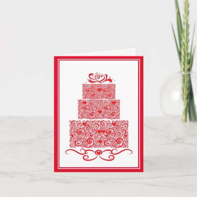 Carte de gâteau mariage (Devant)