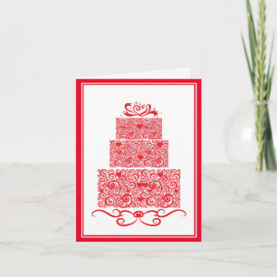 Carte de gâteau mariage