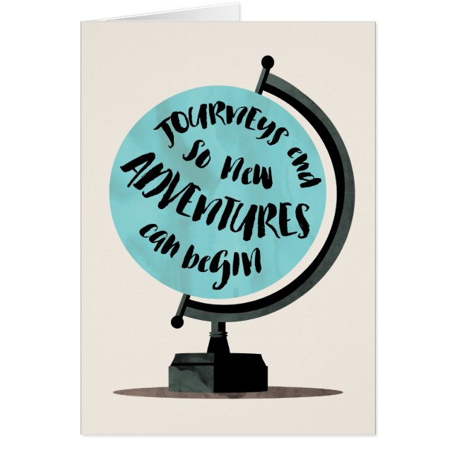 Carte de globe du monde de voyages et d'aventures (Devant)