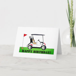 Carte de golf d'anniversaire