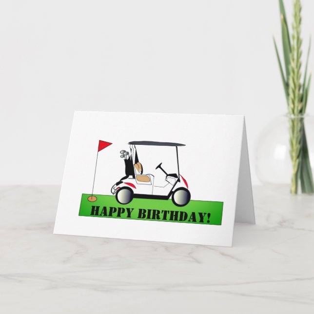 Carte de golf d'anniversaire (Devant)